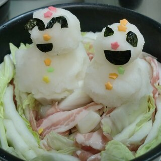 雪だるま作ろう～♪ミルフィーユの上に～♪